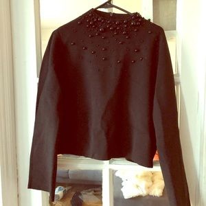 & other stories black structured sweater med